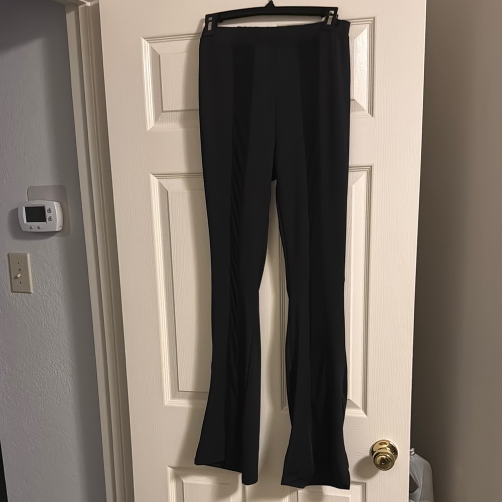 Elegant Sexy Mesh Black Women's Pants